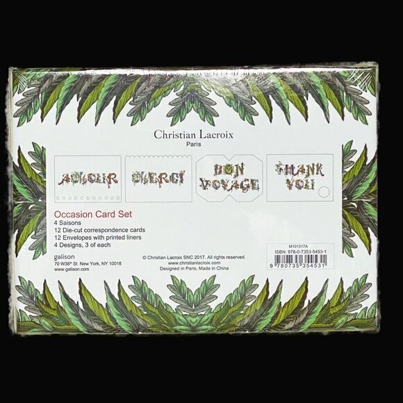 Christian Lacroix Amour Occasion Note Card Set - Picture 2 of 6